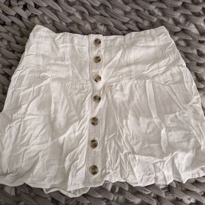 White Button-Up Skirt